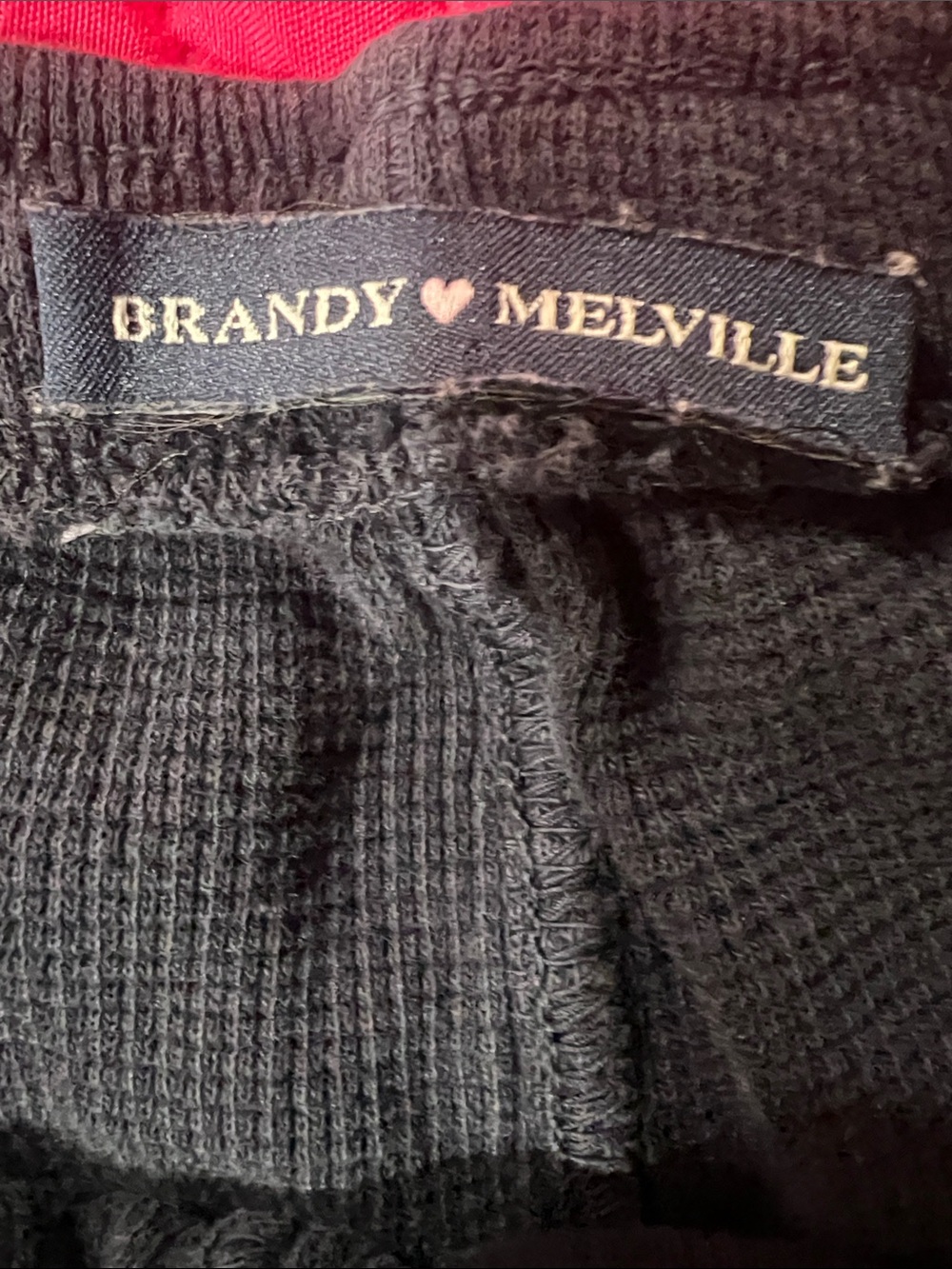 Brandy Melville Navy Waffle Knit Athletic Shorts - Picture 2 of 6